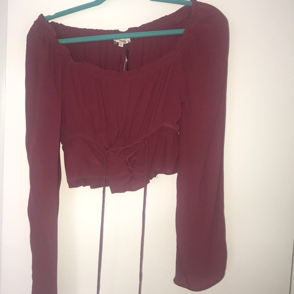 🍷Olivaceous Tie Crop Top 🍷